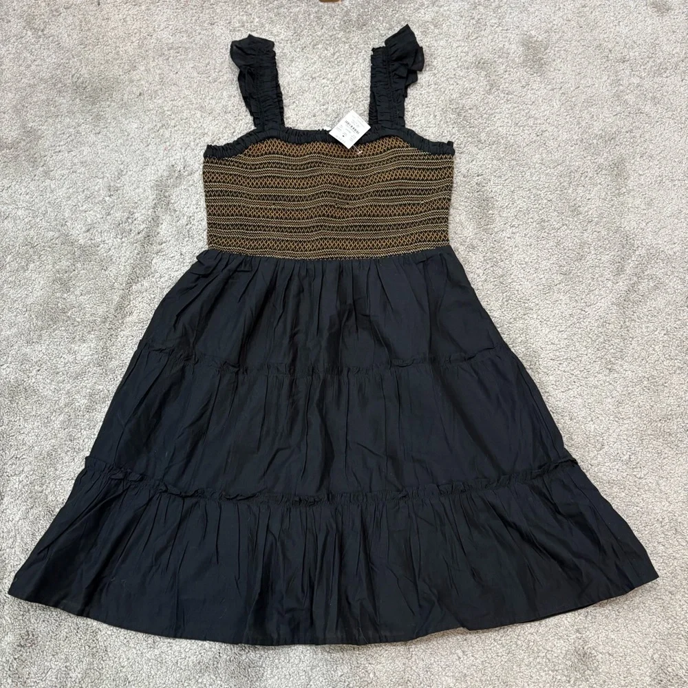 NWT J. Crew Factory Smocked Tiered Mini Dress Size PM Petite - Picture 4 of 12